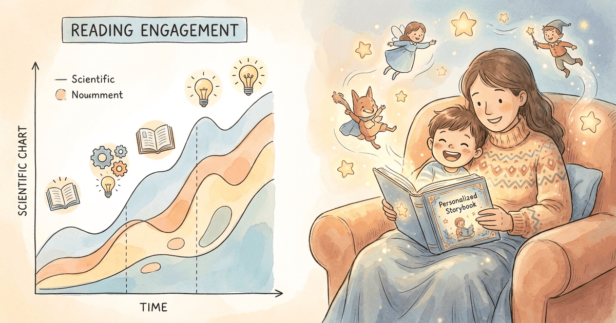 Research showing personalized books improve reading engagement and confidence in children