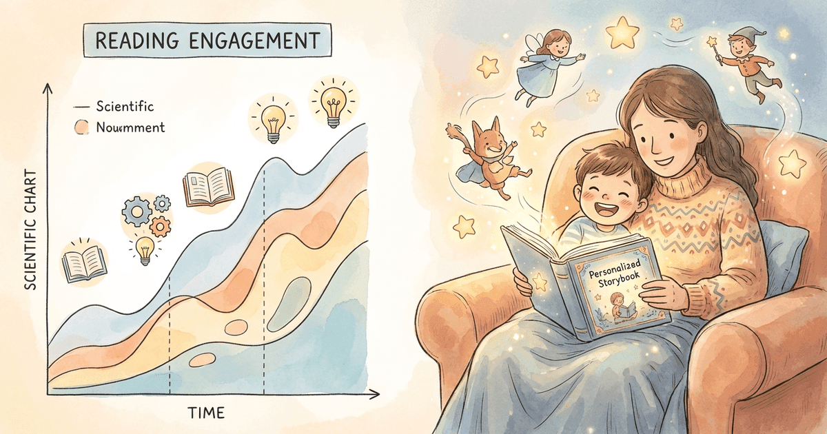 Research showing personalized books improve reading engagement and confidence in children