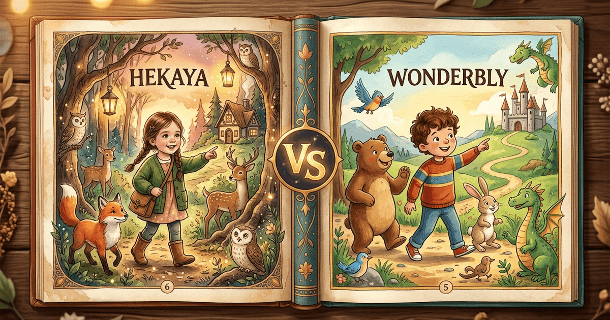 Magical Hekaya and Wonderbly personalized children's books side-by-side for 2026 comparison