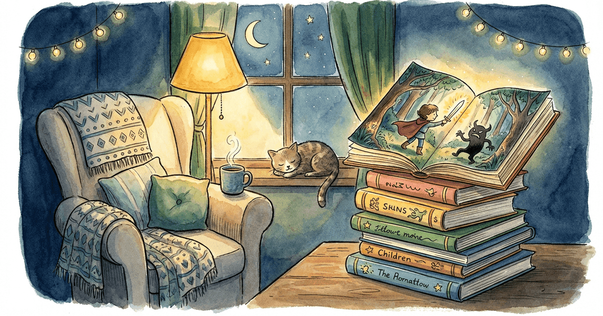 7 therapist-recommended therapeutic storybooks for anxious children displayed in a cozy reading nook