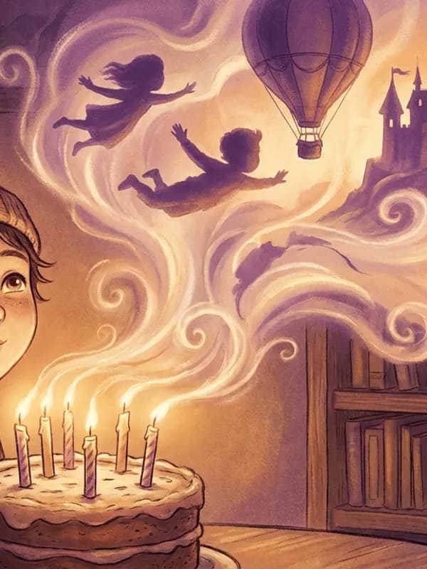 Big sister hero in a storybook