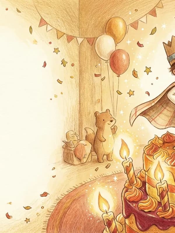 Child illustrated as Santa's hero helper