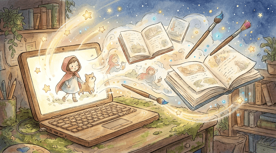 How AI creates custom kids book illustrations